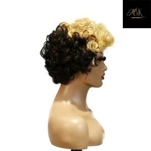 center wig machine made black wig remy hair tc004