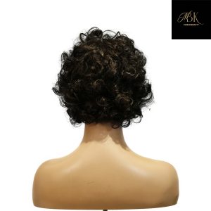 center wig machine made black wig remy hair tc002