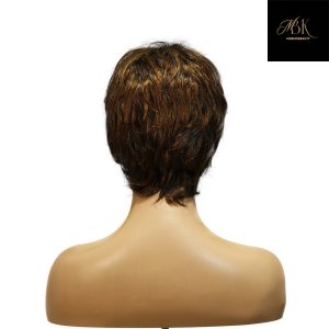 center wig machine made black wig remy hair tc066