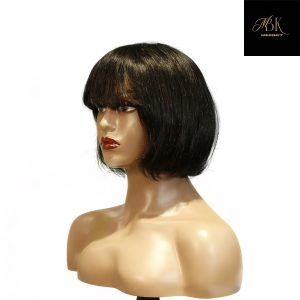 center wig machine made black wig remy hair tc027