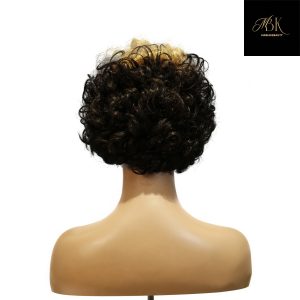 center wig machine made black wig remy hair tc004