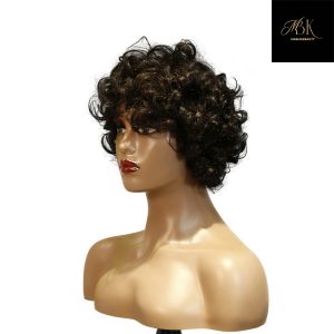 center wig machine made black wig remy hair tc002