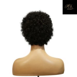 center wig machine made black wig remy hair h023