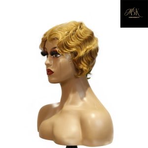 center wig machine made #27 wig remy hair h001