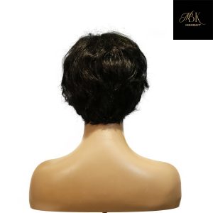 center wig machine made black wig remy hair tc16