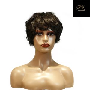 center wig machine made black wig remy hair tc041