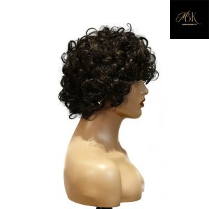 center wig machine made black wig remy hair tc002