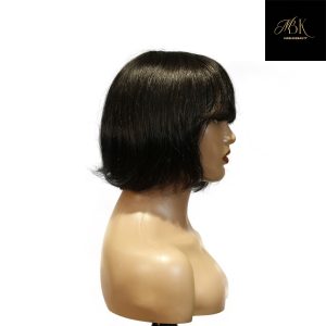 center wig machine made black wig remy hair tc027