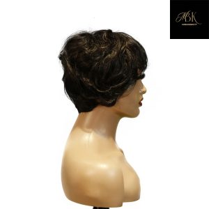 center wig machine made black wig remy hair tc041