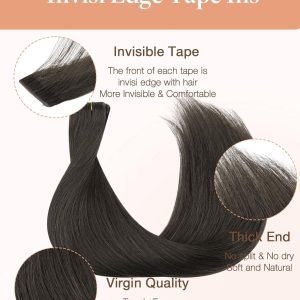 center wig asian raw hair #1c straight tape in hair extensions