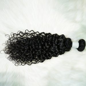 center wig remy hair black water wave bundles brazilian weaving