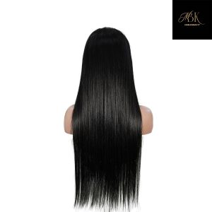 center wig natural black remy hair 6x7 lace closure straight human hair wig