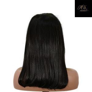 center wig 13x4 straight bob lace front wig natural black asian raw hair