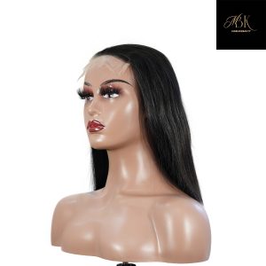 center wig natural black asian raw hair 5x5 hd lace closure straight bob human hair wig