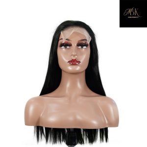 center wig natural black remy hair 5x5 lace closure straight human hair wig