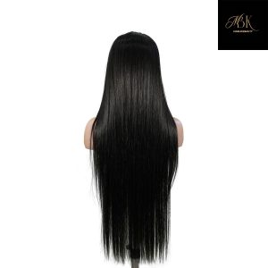 center wig 13x4 straight lace front wig natural black remy hair