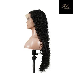 center wig 13x4 deep wave lace front wig natural black remy hair