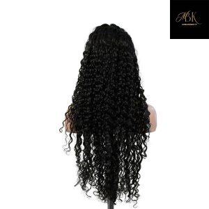 center wig 13x4 deep wave lace front wig natural black remy hair