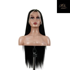 center wig 13x6 double drams straight lace front wig black remy hair