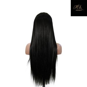 center wig 13x6 double drams straight lace front wig black remy hair