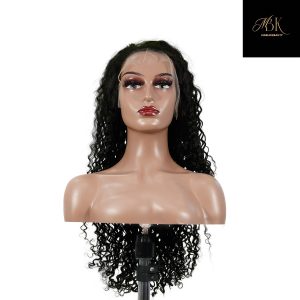 center wig natural black asian raw hair 13x6 hd lace front wig deep wave human hair wig