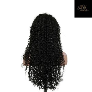 center wig natural black asian raw hair 13x6 hd lace front wig deep wave human hair wig