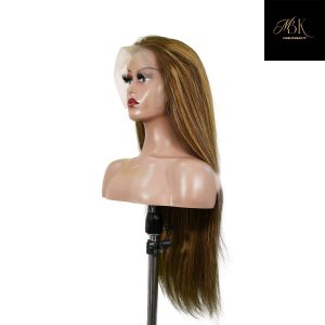 center wig 13x4 straight lace front wig m4&27 highlight remy hair 26 inch