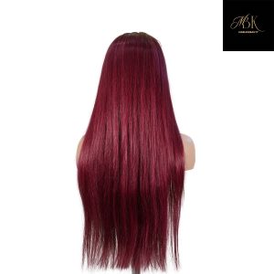 center wig 13x4 straight lace front wig 99j color 26 inch remy hair