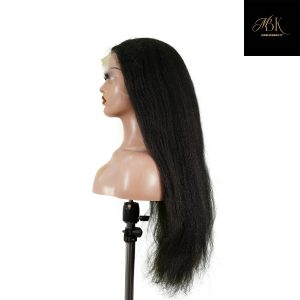 center wig 13x4 yaki straight lace front wig black remy hair
