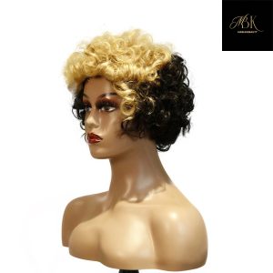 center wig machine made black wig remy hair tc004