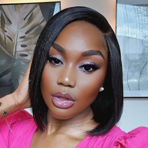 center wig 13x4 straight bob lace front wig natural black asian raw hair