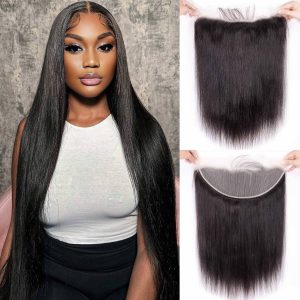 center wig remy hair 13x4 straight hd frontal
