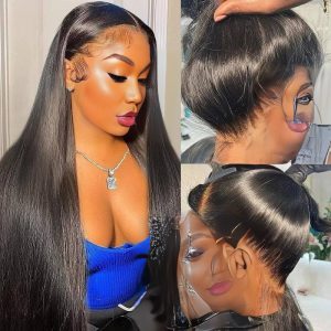 center wig 360 straight lace front wig remy hair